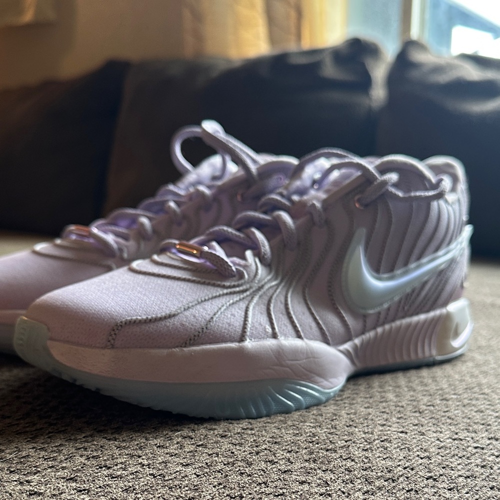 Nike Kids' White and Light Blue Sneakers